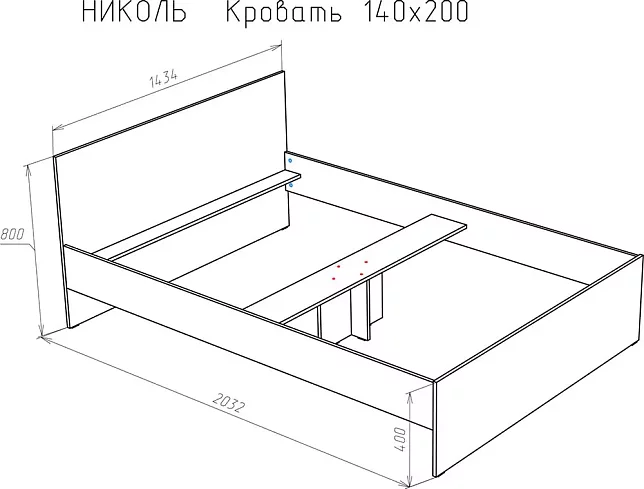 Кровать Модерн Николь (лофт), Коричневый