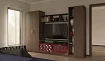 Стенка в гостиную 3D глянец 17, Коричневый