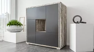 Комод Афина Черный 
