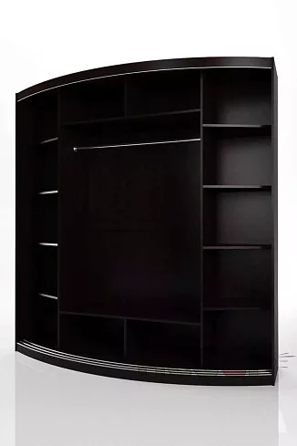 Радиусный шкаф-купе Мебелеф-5, Коричневый
