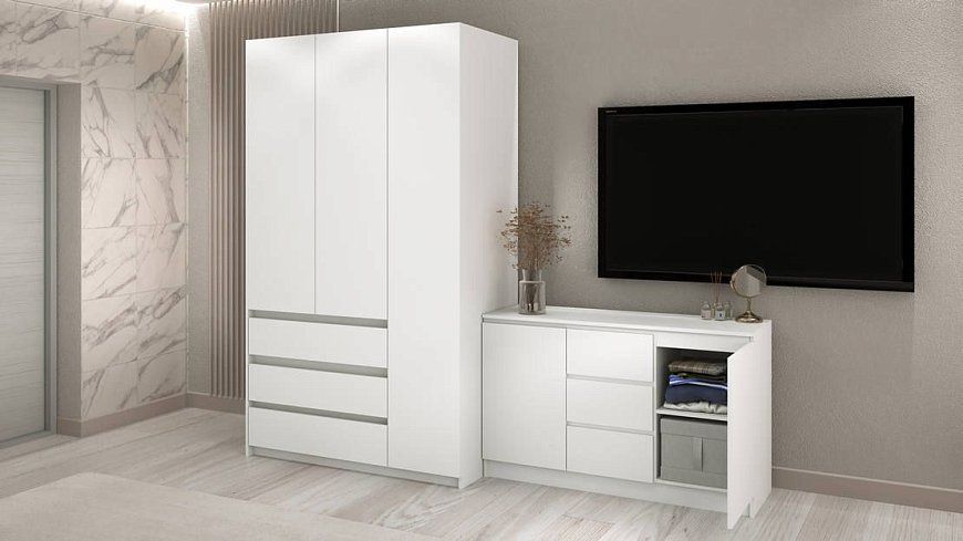 Комплект в гостиную Акация 2.5 м, Белый