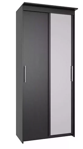 Шкаф-купе Эконом Миллениум 884х2070х573 зеркало, Коричневый