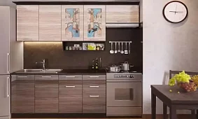 Кухня Венеция 3 глянец мдф на заказ Коричневый 