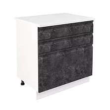 Шкаф нижний с ящиками ШН3Я 800 Бруклин (бетон черный) 