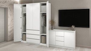 Комплект в гостиную Акация 2.9 м Белый