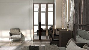 Комплект для спальни Бастион 2.5 м Коричневый