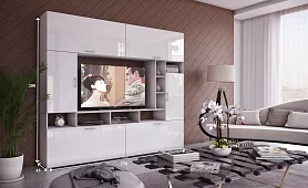 Стенка Нео Локер-27 МДФ Белый