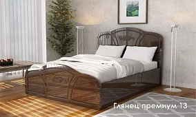 Кровать Глянец Кровати без механизма Коричневый