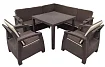 Обеденная группа Ялта large set Шоколад, Коричневый