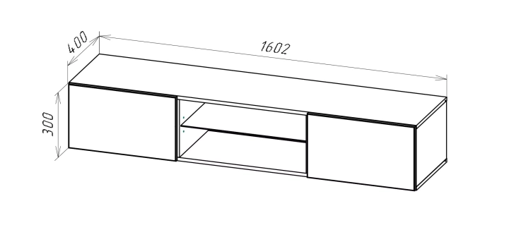 ф118 Шкаф навесной Поинт ТИП-33 дизайн 4