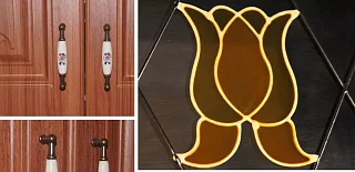 Кухня Классика1 угловая мдф Коричневый 