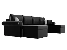 П-образный диван Милфорд Мирта Дельфин Черный