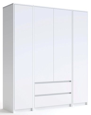 Шкаф четырёхстворчатый 1700 Айден (белый), Белый