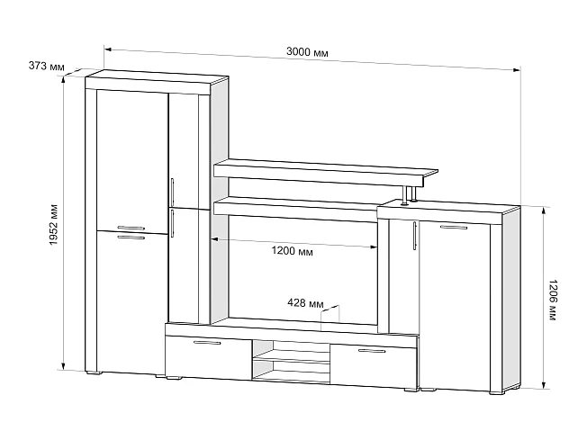 Гостиная Мартин, Серый