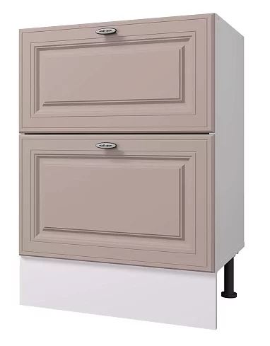 Стол 60 2 ящика Ева (мокко софт), Бежевый