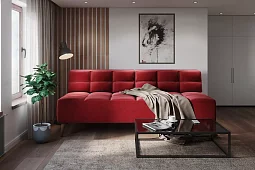 Диван офисный прямой Нельсон Без механизма Красный