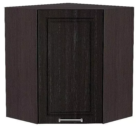 Шкаф верхний угловой Прага 920 Венге Премиум/Венге, Коричневый
