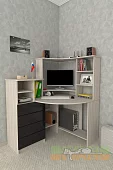 Компьютерный стол угловой Мебелеф-44 Красный