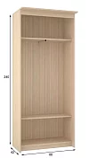Шкаф-купе Эконом Миллениум 884х2400х423 светлый роникон