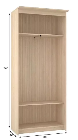 Шкаф-купе Эконом Миллениум 884х2400х423 светлый роникон, Бежевый