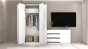 Комплект в гостиную Бастион 2.9 м Белый