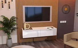 Тумба под ТВ Модерн Виго малая Белый