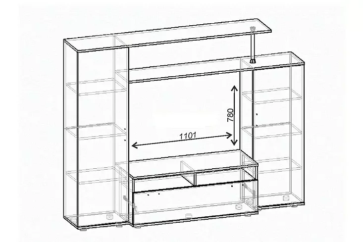 Стенка Флокс 1 арт110, Бежевый