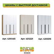 Шкаф распашной Бастион 4-дверный без зеркал 1.6 м