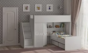 Двухъярусная кровать Легенда Кровати без механизма Белый