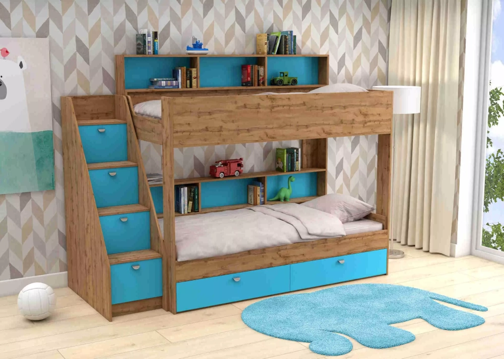 Дизайн детской комнаты с двухъярусной кроватью (81 фото)