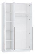 Шкаф трёхстворчатый Бастион 1.5 м № 1 (белый глянец/белый древесный)