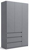 Шкаф распашной Акация 3-дверный 1.2 м (графит) Серый 