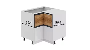 Шкаф напольный угловой с углом 90° Фэнтези (Вуд)