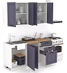 Модульная кухня Кёльн МДФ 1.6м (софт маренго), Серый
