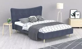 Мягкая кровать Финна 160 дизайн 8 Кровати без механизма Серый 