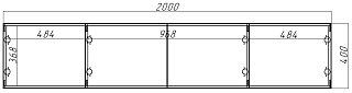 Антресоль Бастион к шкафу 2.0 м белый древесный Белый 