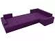 ф13а Угловой диван Мэдисон - П микровельвет фиолетовый подушки черные фиолетовые размеры