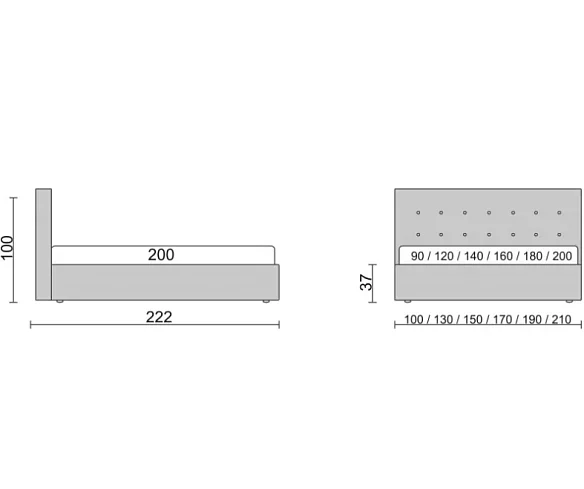 Кровать Элегант, Белый
