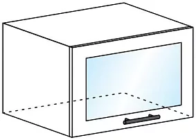 Шкаф горизонтальный со стеклом Юлия 