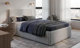 Кровать Манака 90х200 серая Кровати без механизма Серый