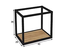 Каркасная полка Лофт ПМГ-Л 400 Черный