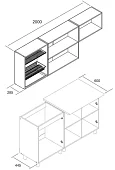 Кухня Бланка белая 2 Белый