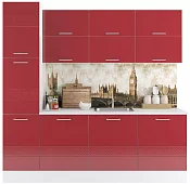 Кухня Сити Люкс 2.25 рубин газовки Красный 