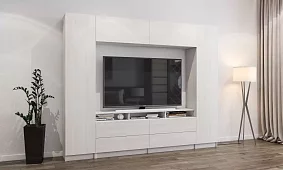 Стенка Купертино ЛДСП Бодега белый Белый