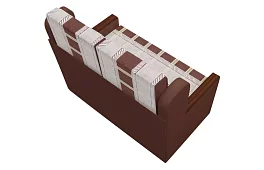 Прямой диван Малютка Раскладушка Коричневый