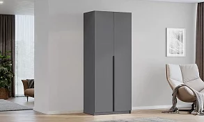 Шкаф двухдверный Берген ПРО ШК-800 с 5-ю полками (серый графит)