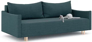 Прямой диван Смайл Еврокнижка Синий