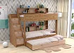 Трехъярусная кровать Голден Кидс, Коричневый