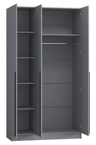 Шкаф трёхстворчатый Бастион 1.5 м № 1 (графит), Серый