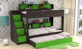 Трехъярусная кровать Голден Кидс Кровати без механизма Коричневый